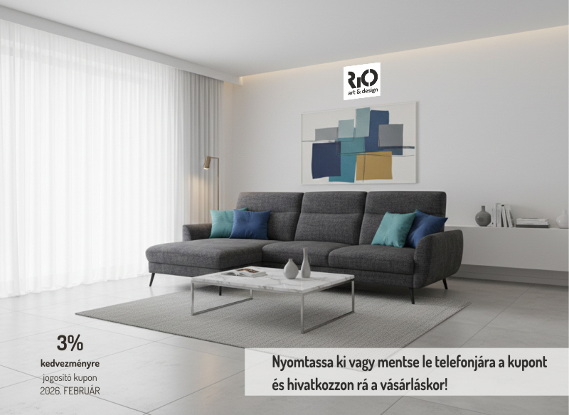 Akciós kupon 2026 február - Rio Design