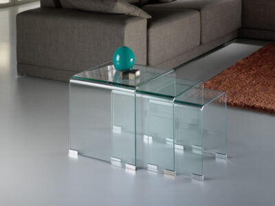 GLASS 3 db-os dohányzóasztal 552283