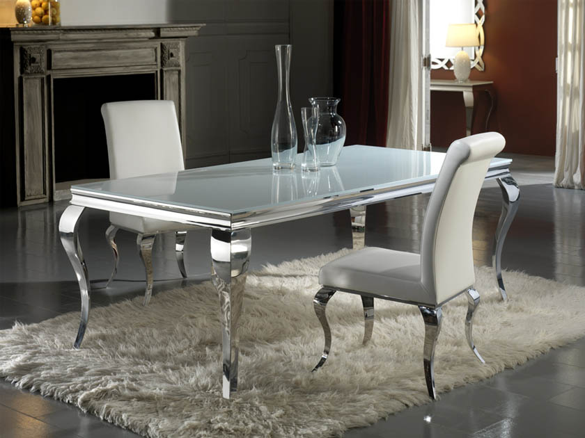 BARROQUE étkezőasztal (208*108 cm), barroque székekkel
