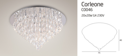 CORLEONE C0046 plafon lámpa