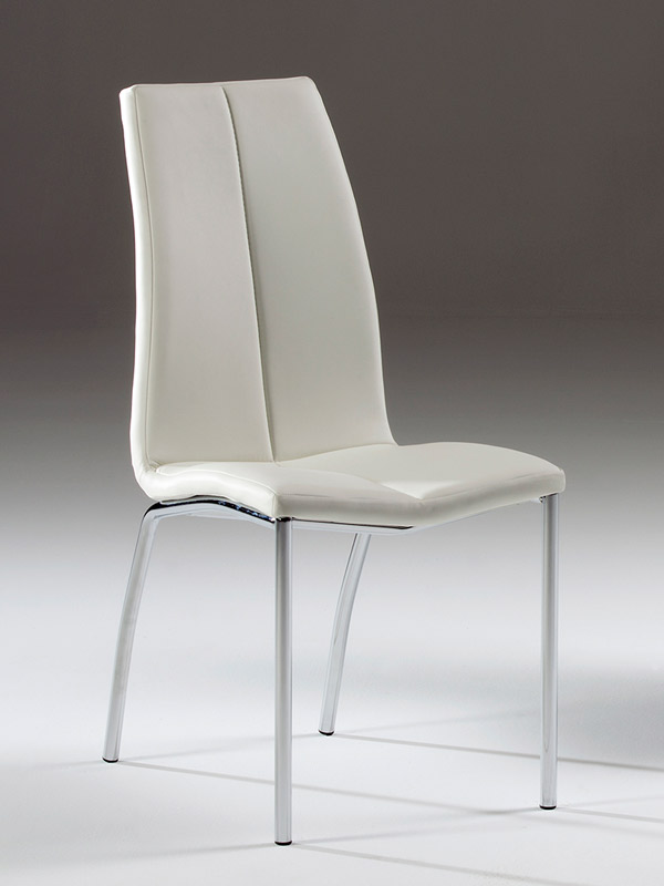 A Malibu fehér szék krómozott, fémből készült váza és lábai szintén ezt a biztonságérzetet igazolják, stabil tartást nyújtanak.