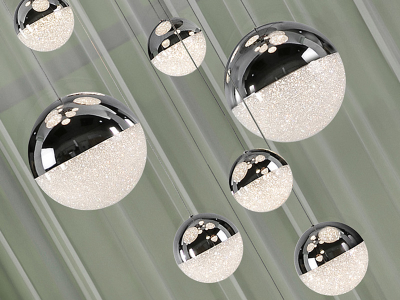Schuller Sphere függeszték 793269B összesen 14 darab kis és nagy lámpát tartalmaz akár 5 méteres is lehet