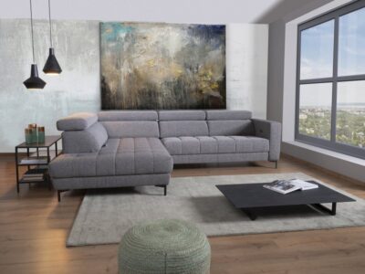 Malaga állítható fejtámlás és ülésmélységű kanapé több száz színben elérhető.