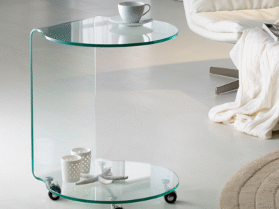 GLASS kör alapú hajlított dohányzóasztal 552672