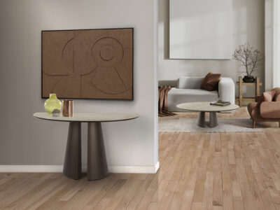 Samara 498920 konzol asztal, fém és MDF kerettel, oxidbarna kivitelben. MDF asztal lapja magas kopás állóságú melamin, oxidbarna élekkel.