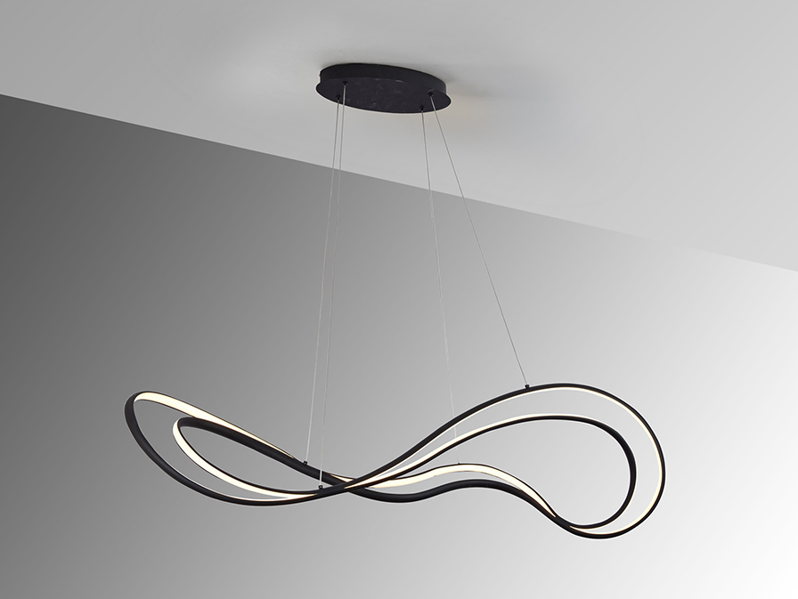 Danza csillár 513177 Danza csillár 513177 fémből, és alumíniumból készült csillár, homokfúvott, matt fekete felülettel. Opál szilikon diffúzorokkal. Állítható hosszúsággal.