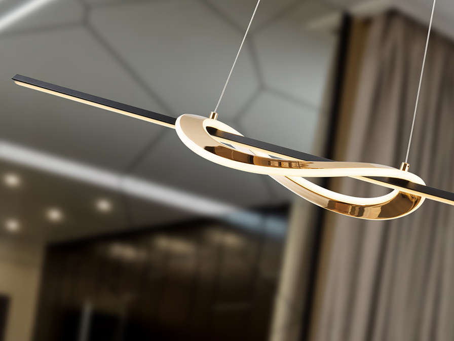 Enora csillár 228091 Enora csillár 228091 elegáns fényes arany és matt fekete felülettel. Opál szilikon diffúzorral. Állítható hosszúsággal.