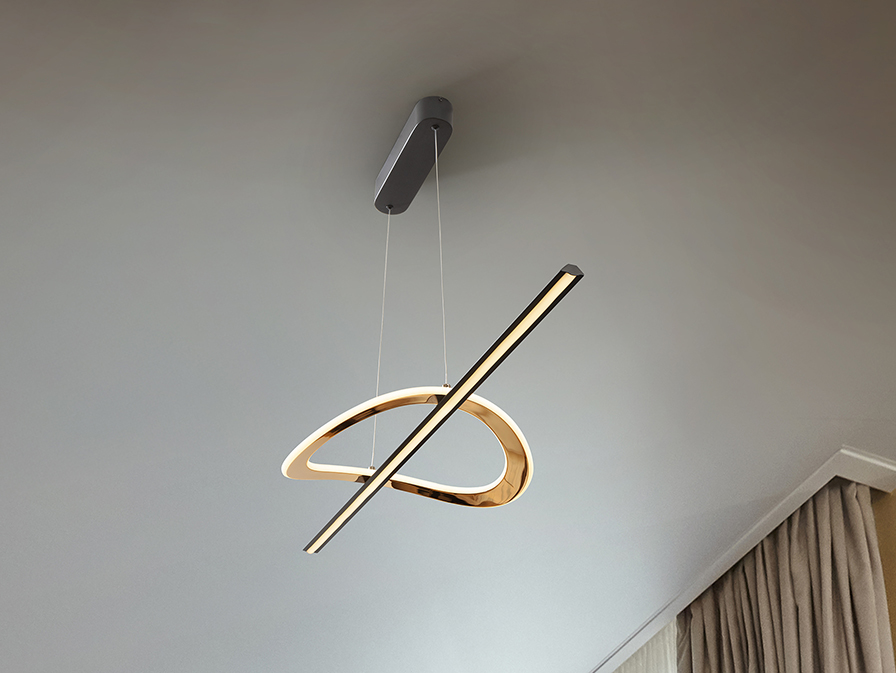 Enora csillár 228091 Enora csillár 228091 elegáns fényes arany és matt fekete felülettel. Opál szilikon diffúzorral. Állítható hosszúsággal.