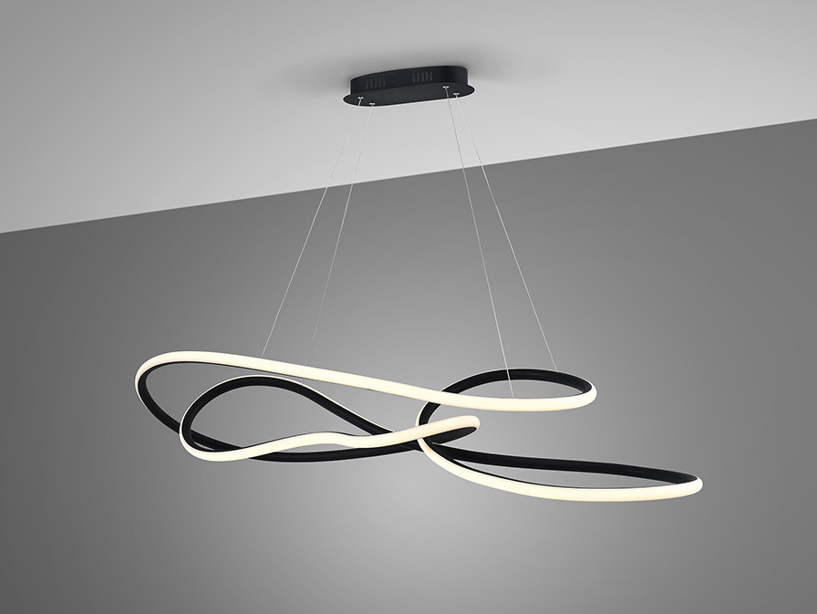 Evania csillár 227643 Evania csillár 227643 acélból és alumíniumból készült csillár, elegáns homokfúvott matt fekete felülettel. Opál szilikon diffúzorral. Állítható hosszúsággal.