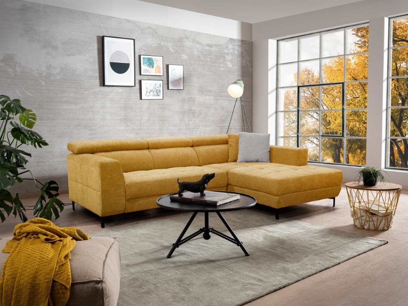 imola-l-alaku kanape Az Imola L alakú kanapé fejtámlái le és felhajthatók.