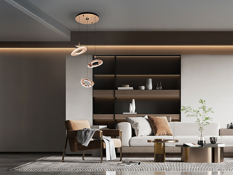 Mirena csillár 690764 Mirena csillár 690764 acélból készült csillogó rózsaarany felülettel. A lámpaburák opál akrilból készültek. Állítható hosszúsággal.