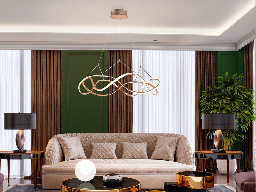 Molly csillár 763967 Molly csillár 763967 fémből készült csillár, rózsaarany felülettel. Opál szilikon diffúzorokkal. Állítható hosszúsággal.