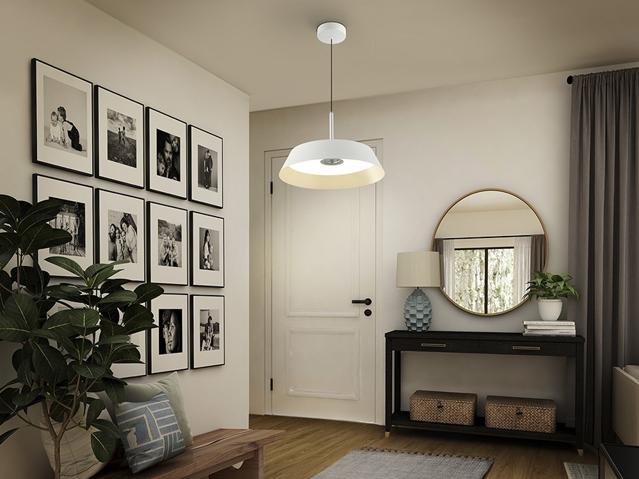 Vertigo csillár 147101 Vertigo csillár 147101 matt fehér és ezüst felülettel. A lámpabúra állítható dőlésszögű, matt fehér és ezüst felülettel. Állítható hosszúsággal.