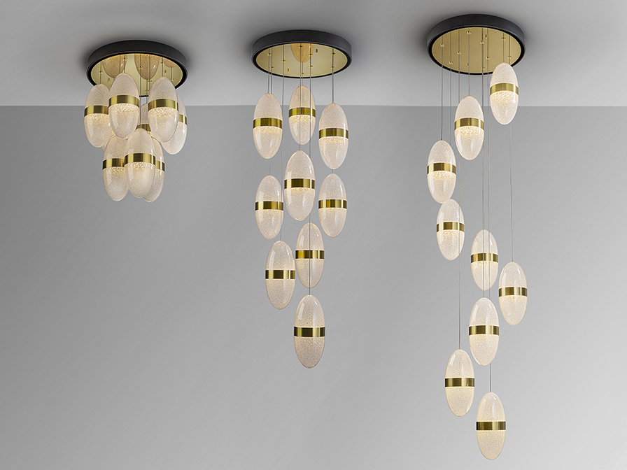 Garden csillár 305723 Garden csillár 305723 fekete-arany felülettel. Gömb alakú polikarbonát, búrával, texturált belső felülettel, réz színű fémgyűrűvel. Állítható hosszúsággal.