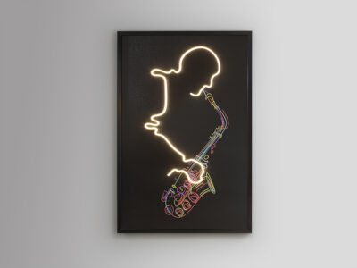 Saxofón festmény 301473 – 80 x 120 cm